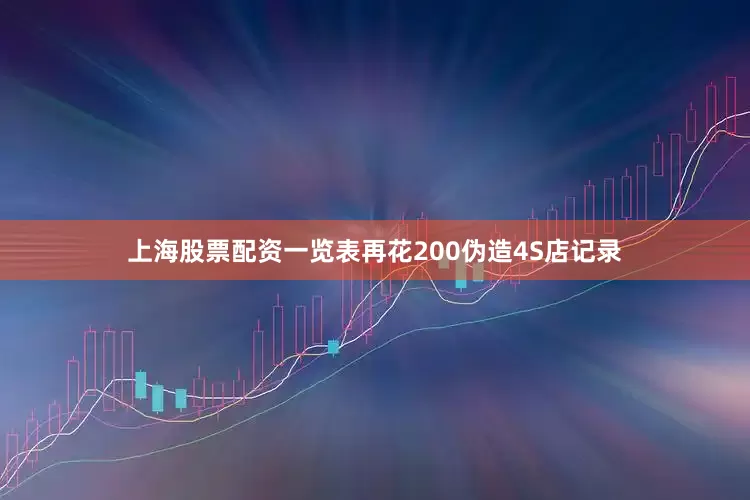 上海股票配资一览表再花200伪造4S店记录